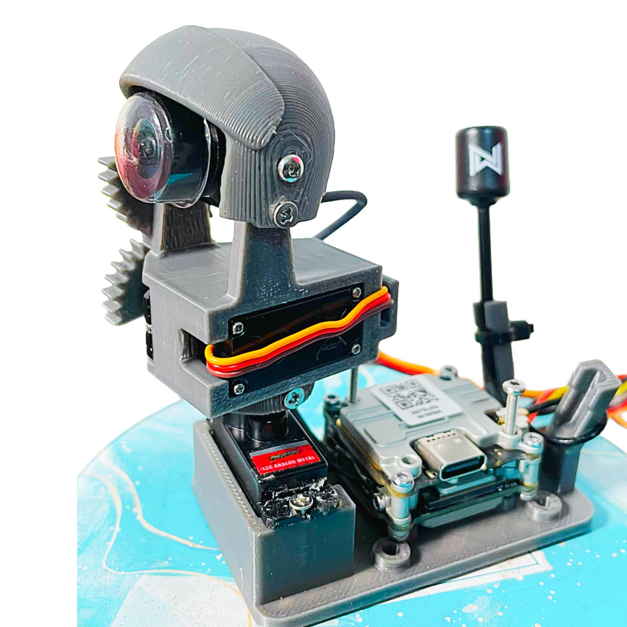 Dual-Axis Servo Gimbal Mount(SG90/MG90) – 3D Printed FPV Camera | Transmitter Stabilizer for RC Aircraft (Servo Motor & Electronics Not Included)-picture-36