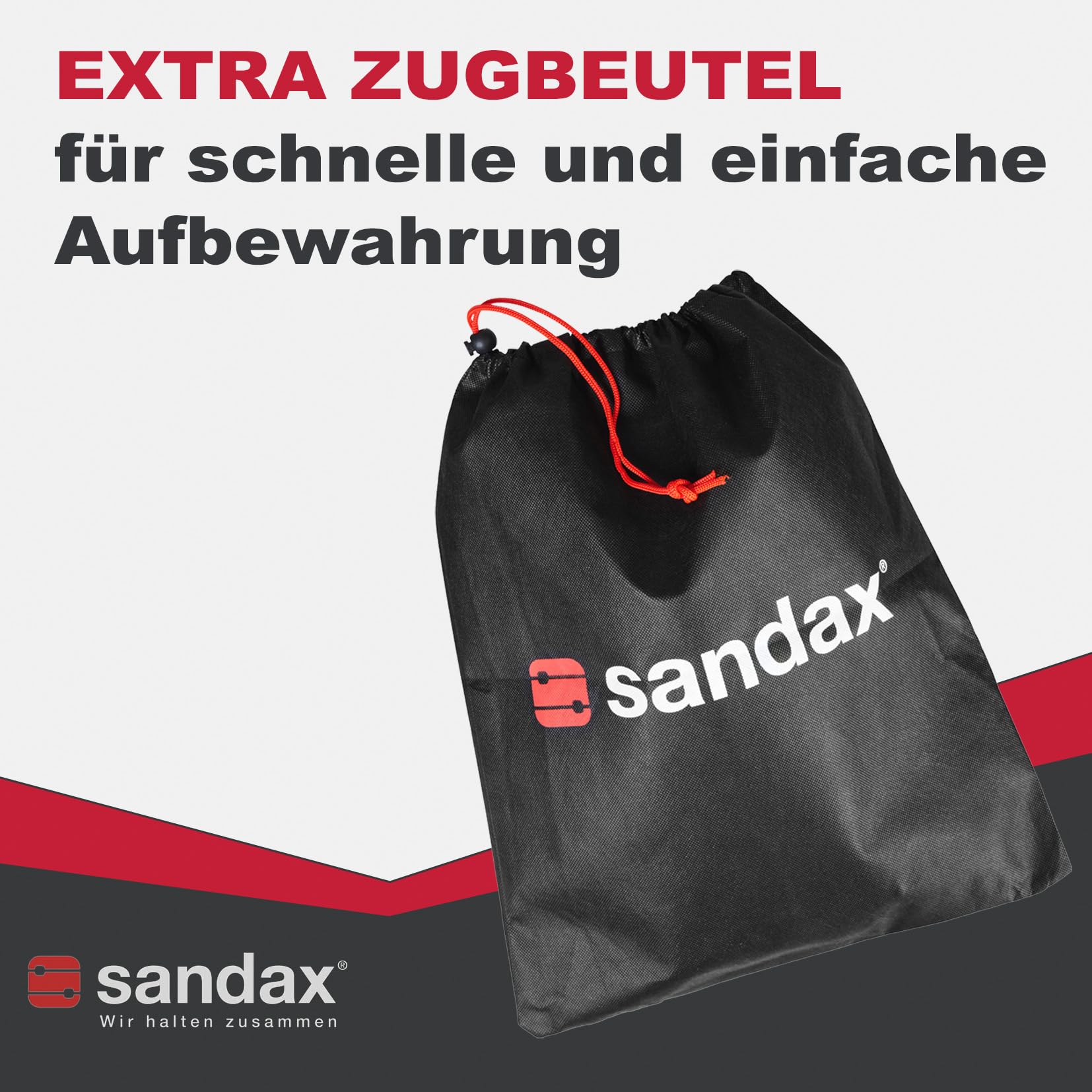 Sandax Zestaw 4 pasów mocujących o długości 6 m i szerokości 35 mm, LC 1000 daN, STF 200 daN, dwuczęściowe pasy mocujące z grzechotką, pasy mocujące z grzechotką do zabezpieczenia ładunku do przyczep
