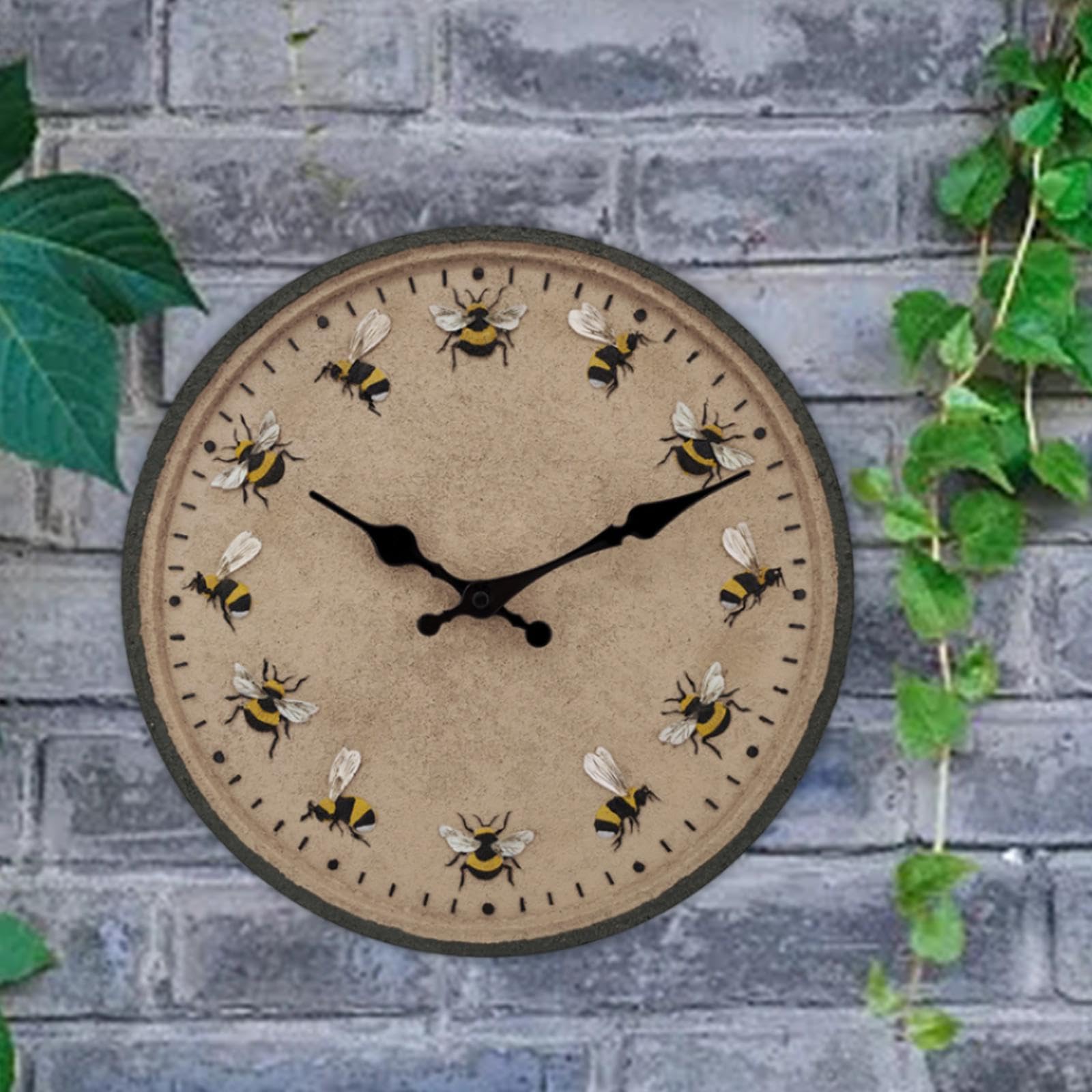 Baoblaze Gartenuhr Wetterfest Groß, Outdoor Wall Clock, Robuste 30 cm Große Hängeuhr, Wanduhr Wasserdicht Retro Aussenbereich, Kreativ Antike Wanduhr für Schwimmbad Hof Restaurant Büro Eingang
