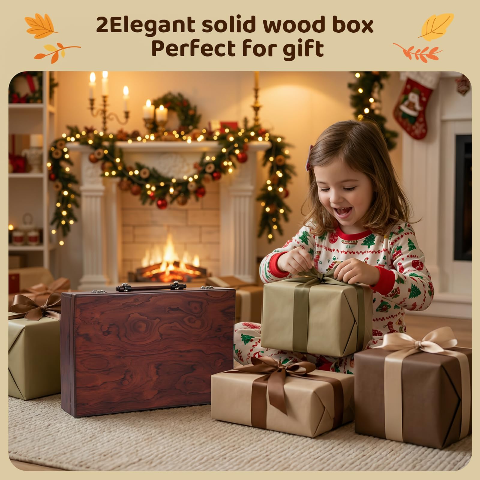 MAMIZO 202-Teiliges Premium Malset,Malkoffer mit Wachsmalstiften,Buntstiften,Ölpastellen und Acrylfarben,Staffelei und Holzkiste,Malset für Kinder & Anfänger,Ideal für zu Hause,Schule,Plein Air Malen