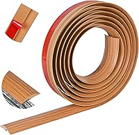 ToLanbbt 10Ft Self-Adhesive PVC Floor Transition Strip for Carpet to Tile - Peel & Stick Threshold Trim, Light Brown Coffee (Under 5mm)