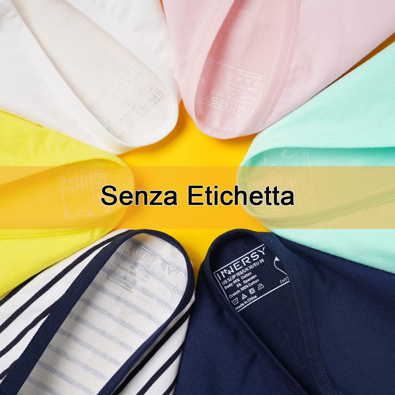 INNERSY Mutande Ragazza Adolescenti in Cotone Morbidi Slip Vita Media Intimo 10-16 Anni Pacco da 6