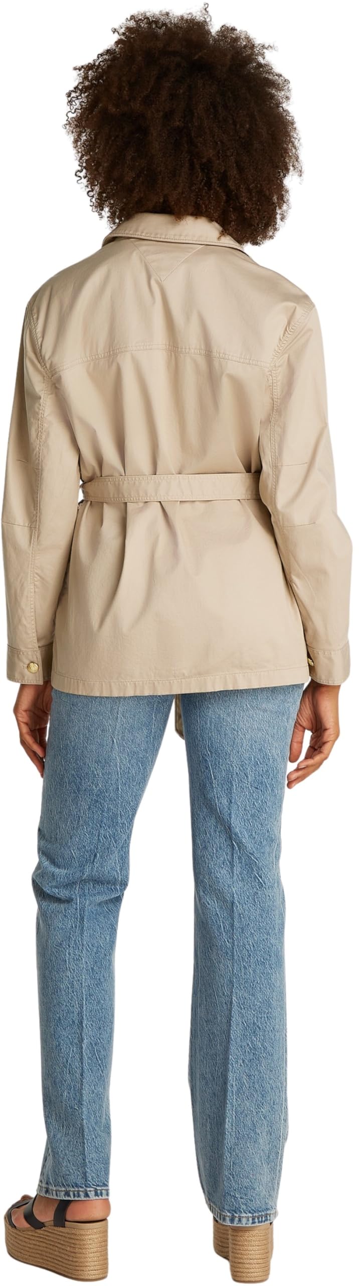 Tommy Hilfiger Kurtka użytkowa ze złotym guzikiem WW0WW45933 Kobiety Gold Button Utility Jacket Ww0ww45933