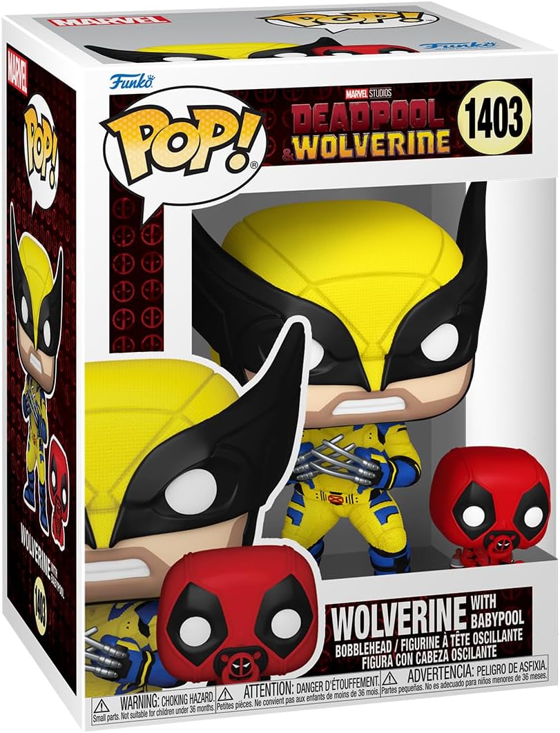 Wolverine and Babypool Yellow and Red Vinyl Figure Set