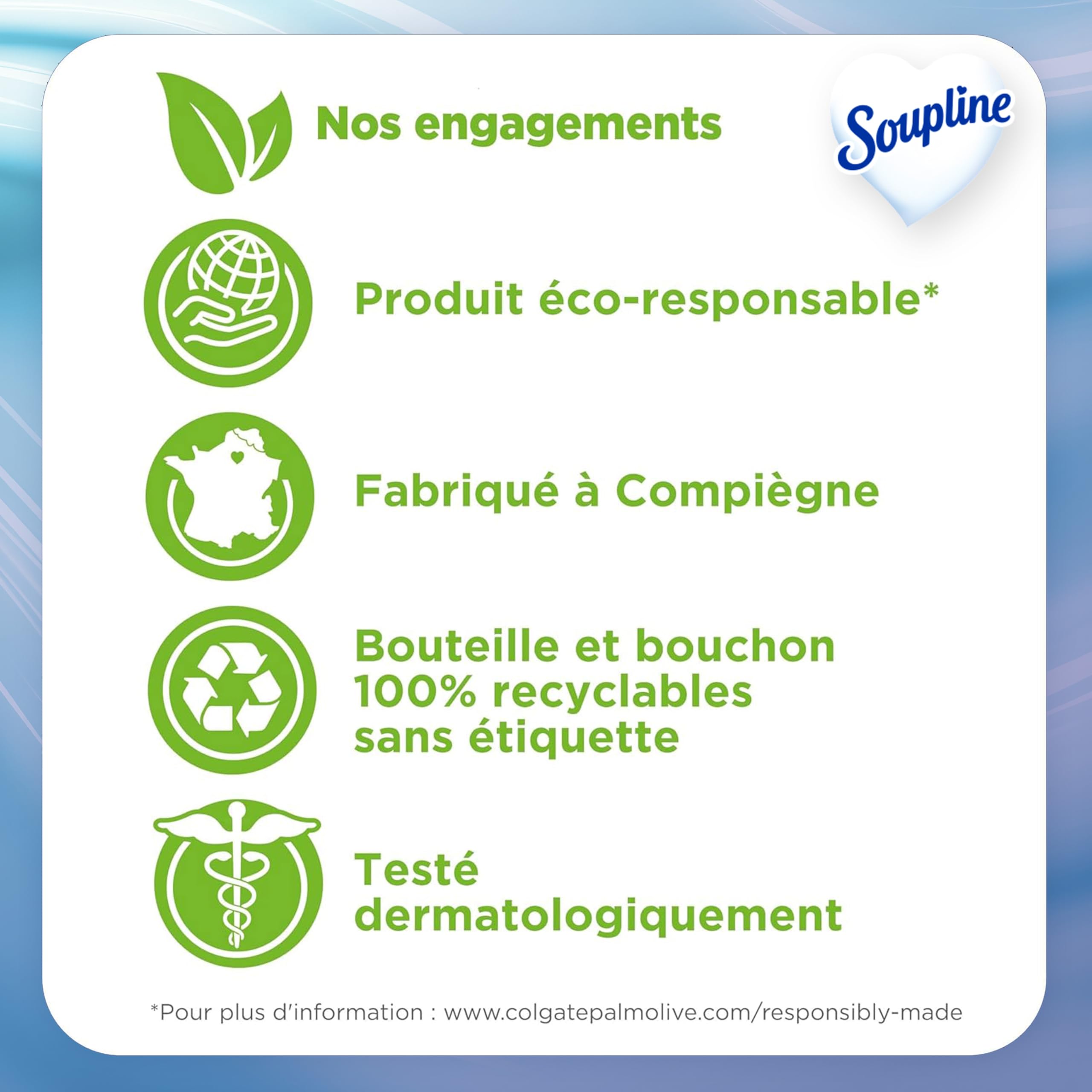 SOUPLINE - Adoucissant Concentré Soupline 3D Moments Magiques Câlin d'Amour - Formule Testée Dermatologiquement - Lot de 8 x 1,2 L