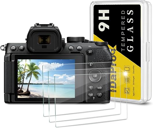 iDaPro [3Pcs Tempered Glass Screen Protector for Nikon Z6 III/ Z50 II Z50II/Z7/Z6/Z5,Tempered Glass,9H Hardness,Anti-Scrach,Anti-Bubble,Easy Installation