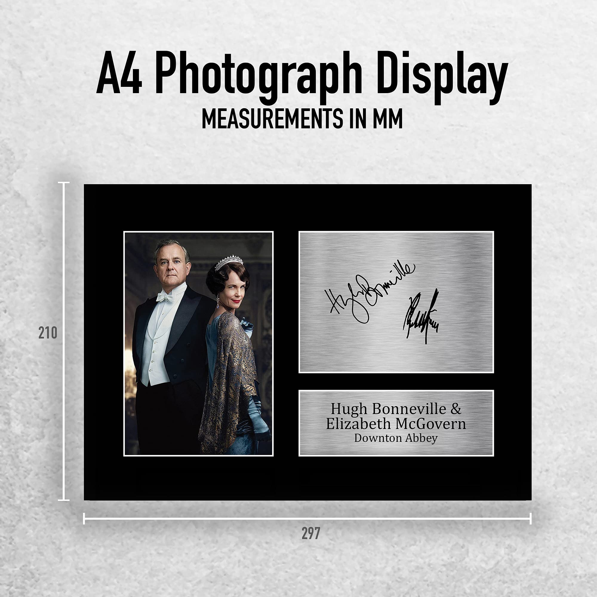 HWC Trading Hugh Bonneville and Elizabeth McGovern Downton Abbey Gifts Printed Signed Autograph Picture for TV Show Fans - A4