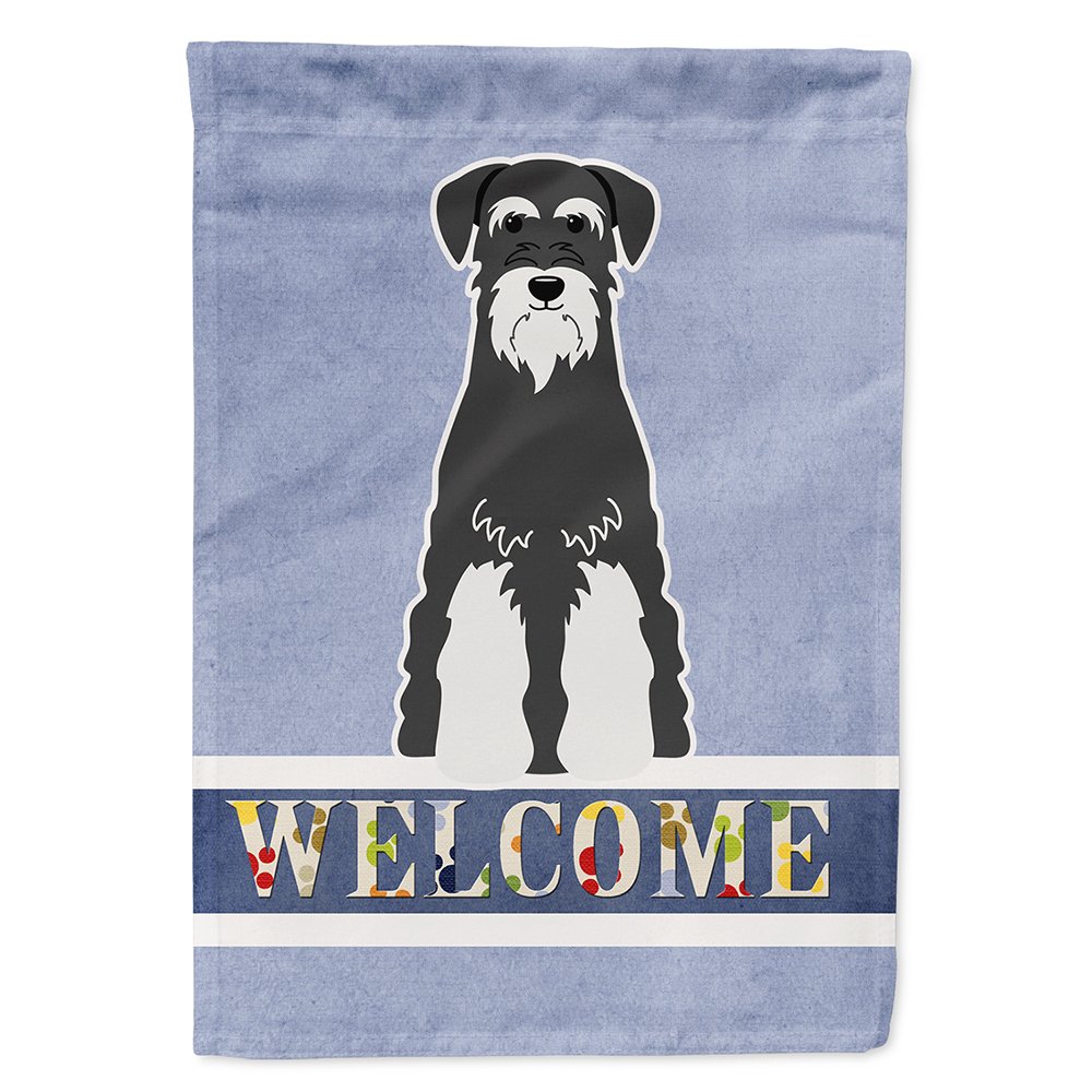 Drapeau Schnauzer Poivre et Sel résistant pour embellir l'entrée