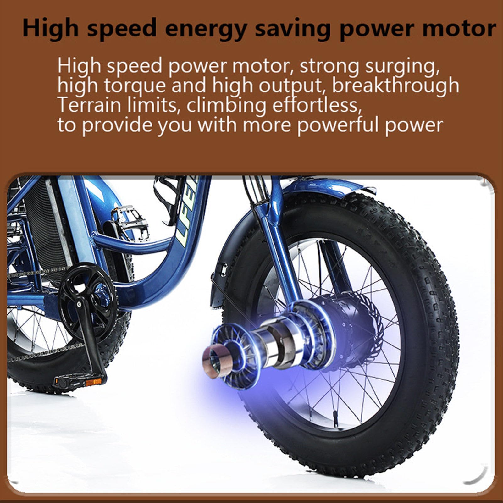 Tricycle électrique à Gros Pneus De 20 Pouces, Vélo De Neige à Batterie Au Lithium avec Assistance Au Pédalage, écran LCD, Siège Réglable, Charge Maximale : 150 kg, Autonomie : 30-40 km A