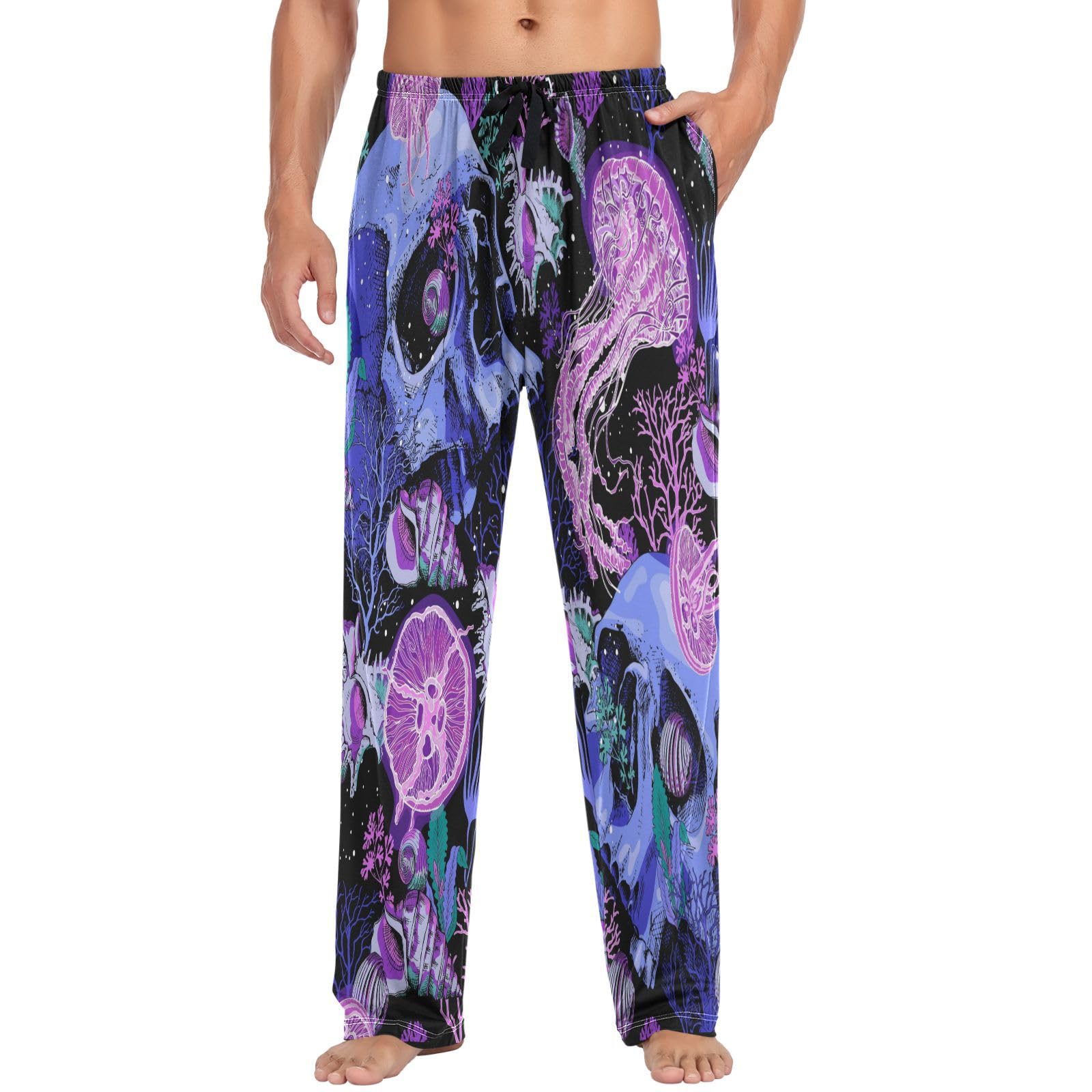 visesunny Men's Pajama Pants 100% Cotton Lounge Soft Warm Sleepwear Pants PJ Bottoms Drawstring and Pockets