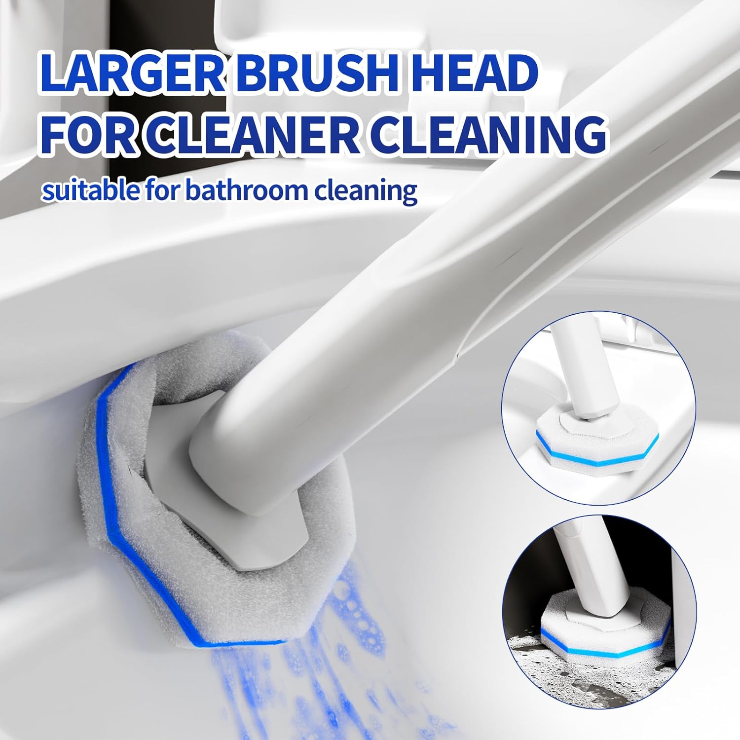 60PCS Toilet Wand Refills Compatible with Clorox Toilet Wand. Disposable Toilet Brush Refills. Bathroom Cleaning. Disposable Toilet Bowl. High-Density Disposable Toilet Brush Scrubber - Image 4