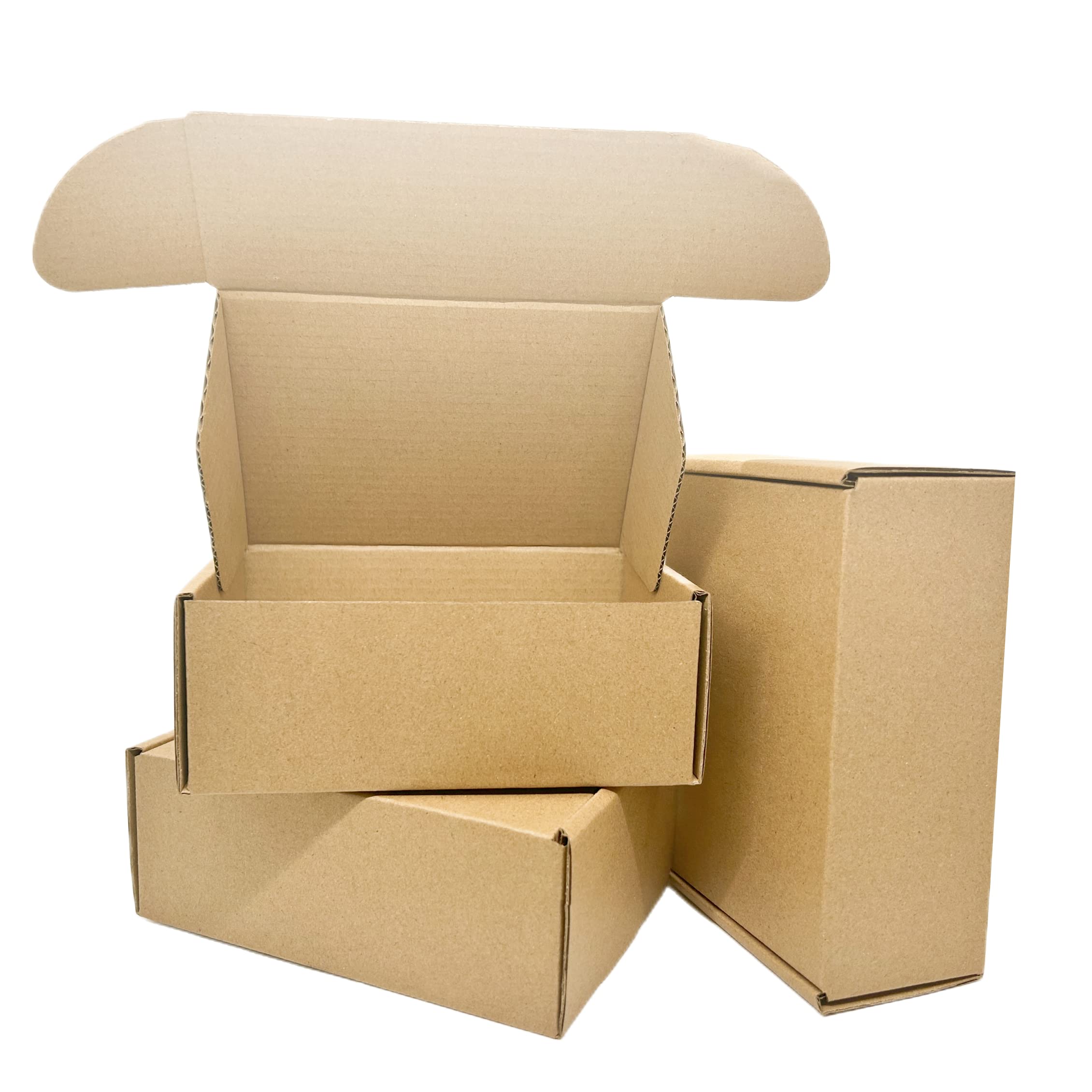 Small Sturdy Cardboard Box 6 x 4 x 0.6 Inch Mailing Corrugated Boxes  Business Packaging Carton for Storage and Shipping Set of 10 : Amazon.sg:  Office ...