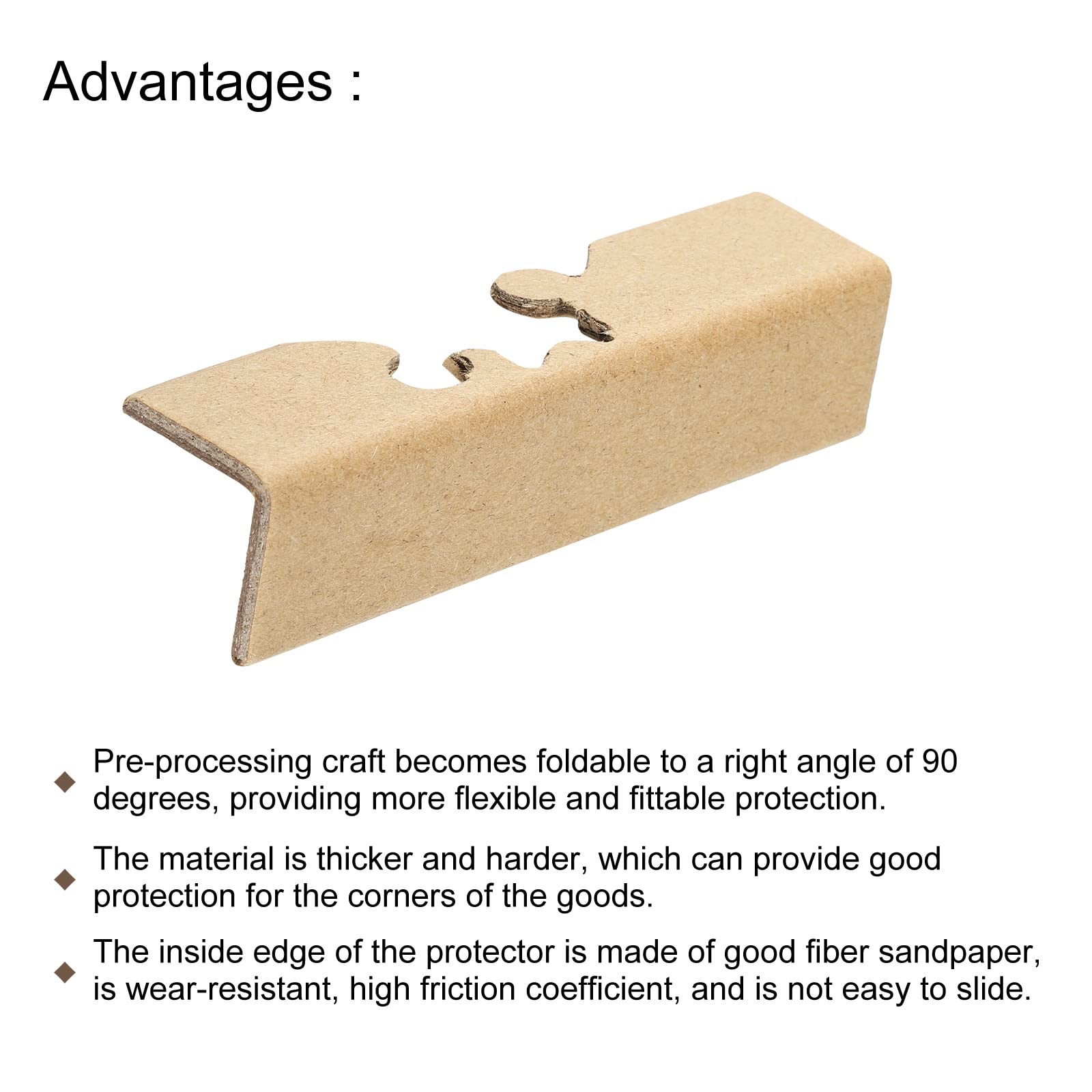 PATIKIL Réglable Carton Coin Protecteur Paquetage Cadre Protecteurs 60x30mm Épais 4mm pour Art, Paquetage, Expédition, Paquet de 50