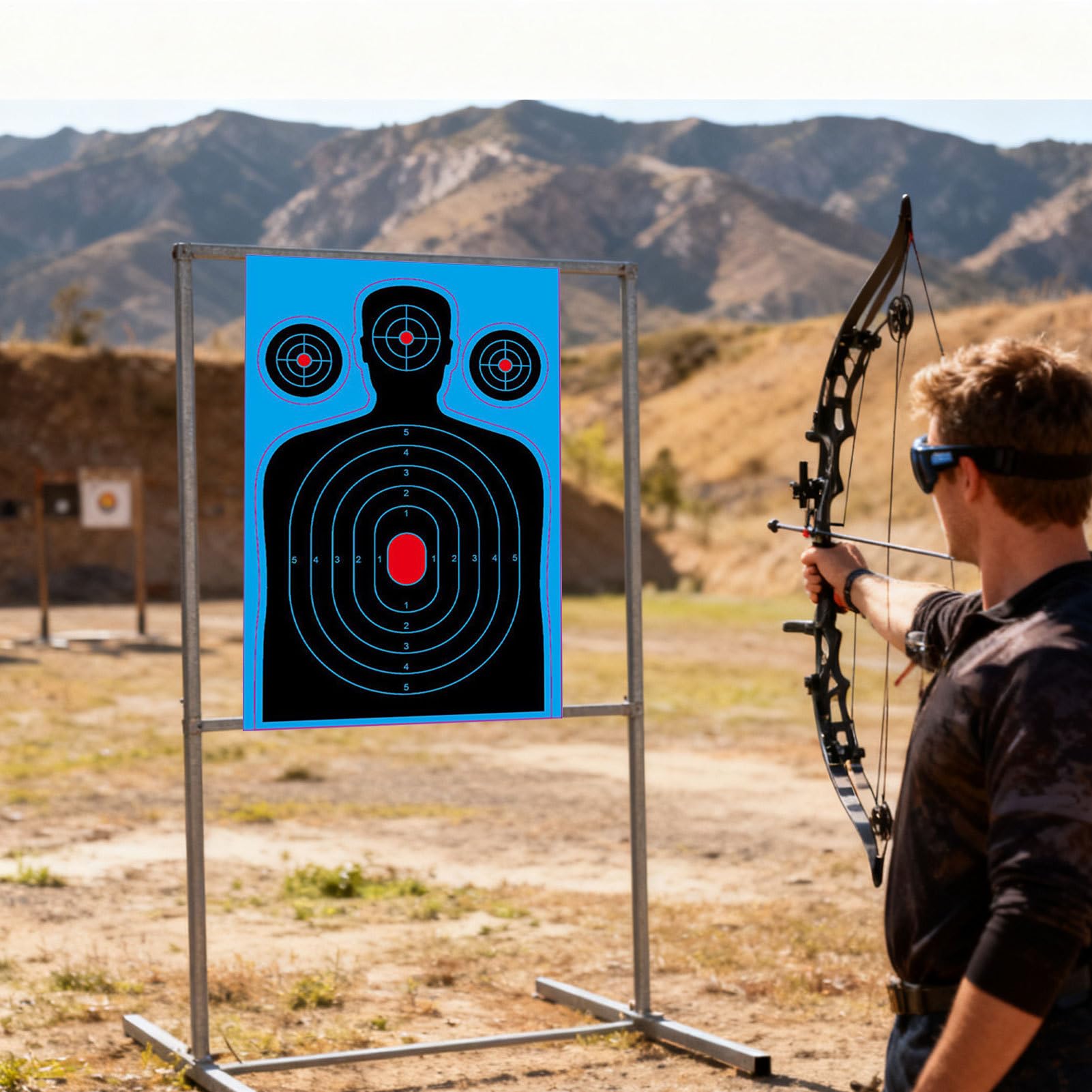 Bersagli da tiro - Sagome 18x12 nel raggio d'azione | Mini Silhouette Splatter, Bersaglio per Fucile ad Aria Compressa, Bersaglio Splatter 10 Pezzi, Carta per Esercitazioni di Lancio per Competizione