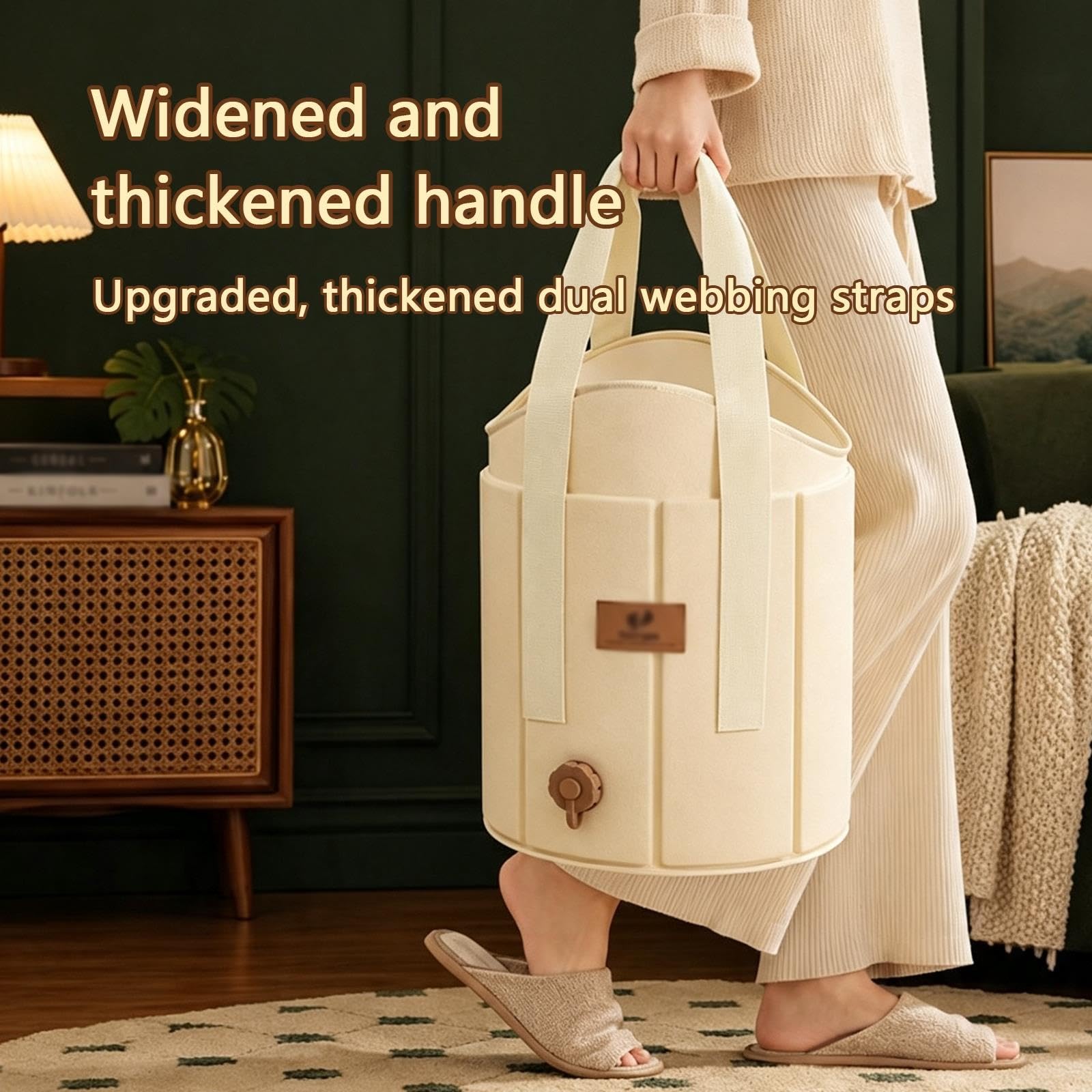 Vaschetta for I Piedi in Ammollo, 3 Ore di Conservazione del Calore | Struttura Stabile A 8 Piastre Di Supporto, Design Profondo For L'immersione Del Polpaccio(Lidded)