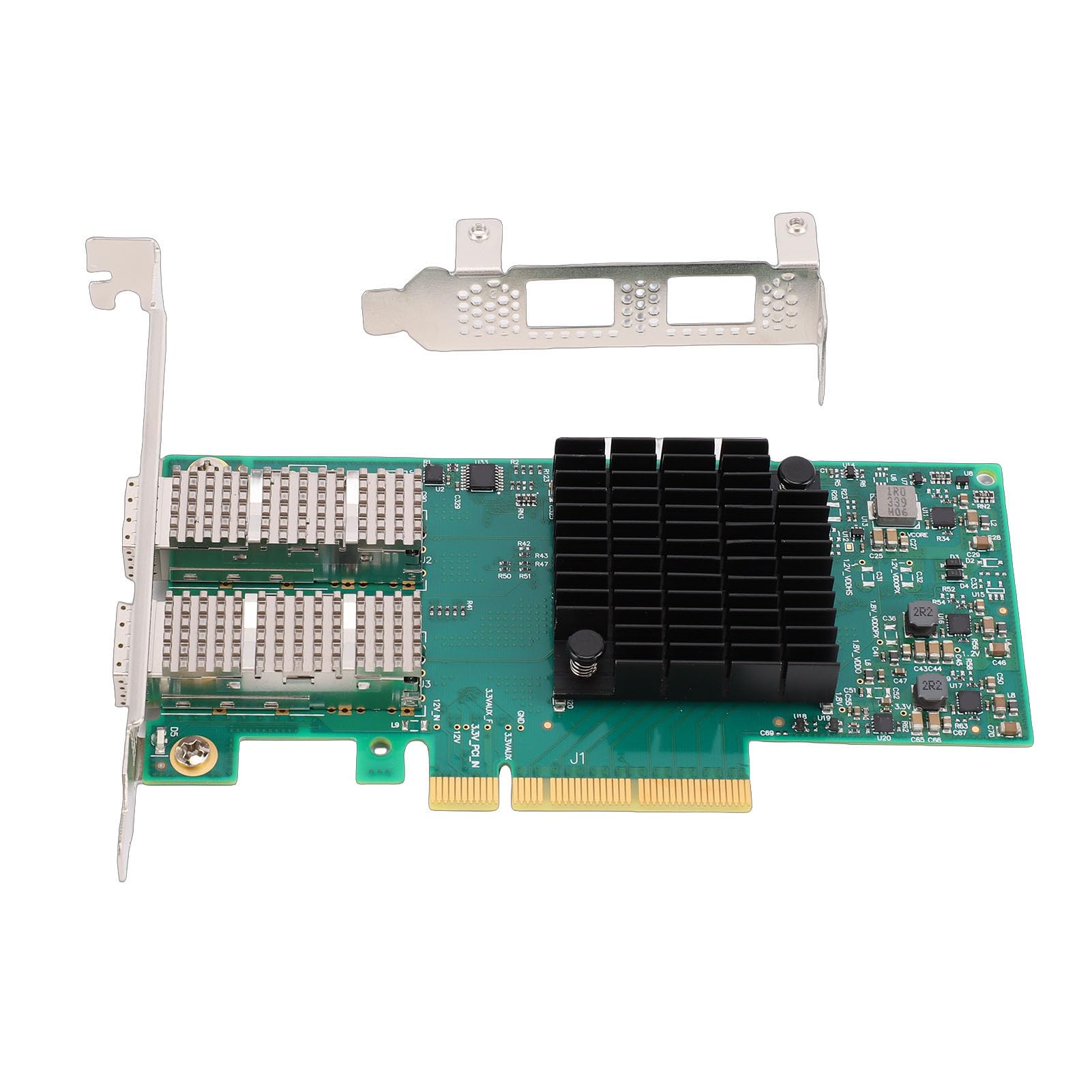 Vikye Scheda di Rete a Doppia Porta da 10 Gb, Adattatore Ethernet PCI Express, Adattatore di Rete per Server SFP28 con Piattaforma di Elaborazione GPU RDMA