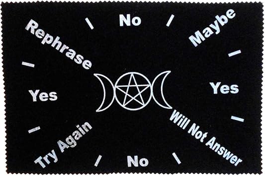 Triple Moon Pendulum Divination Mat 12 x 8