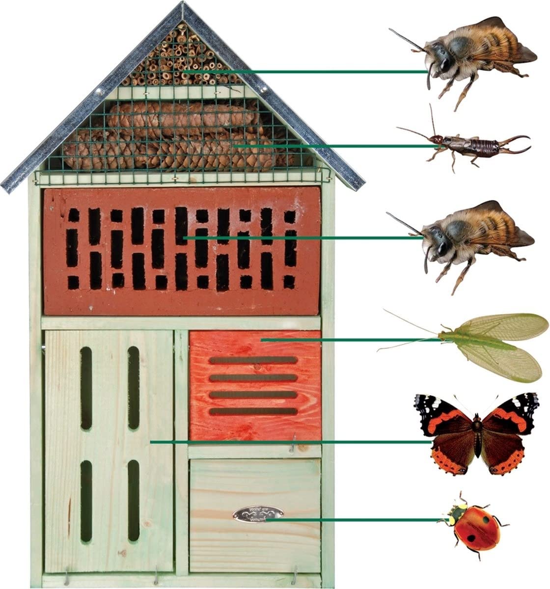 Esschert Design USA Insektenhotel WA23 mit Ziegelfront
