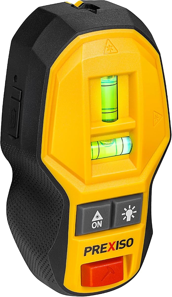 Rechargeable Cross Line Laser Level & Magnetic Stud Finder, 2-in-1 Leveler Tool, Non-Electronic Stud Finder
