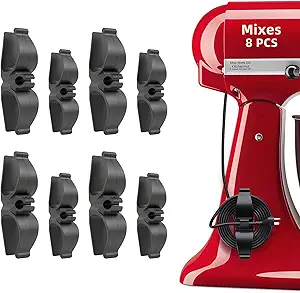 Cord Organizer for Appliances, Small&Large 8 Pack Upgraded Kitchen Appliance Cord Organizer Stick On Appliance Wire Wrapper for Appliances Mixers, Coffee Maker, Pressure Cooker