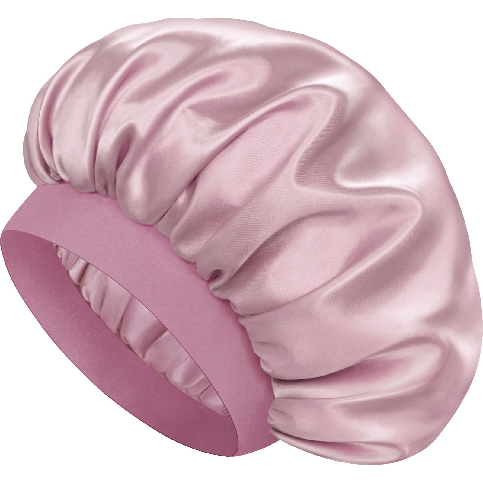 Satin Silk Bonnet for Hair, Double Layer Sleep Cap for Men &amp; Women