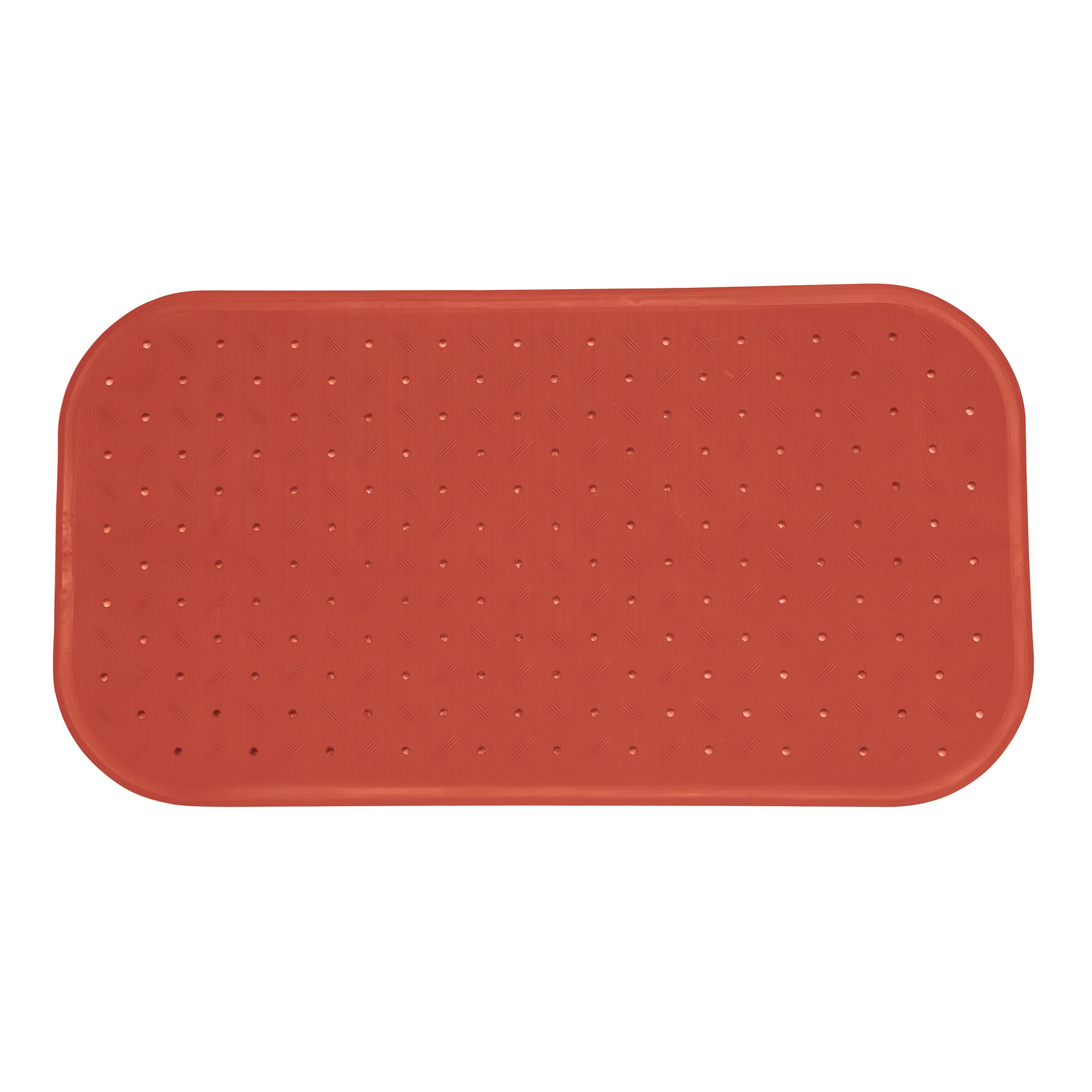 MSV Premium Shower Mat, Bath Mat, Bath Mat, Antibacterial Non-Slip with Suction Cups, Terracotta Red, Roses Fragrance