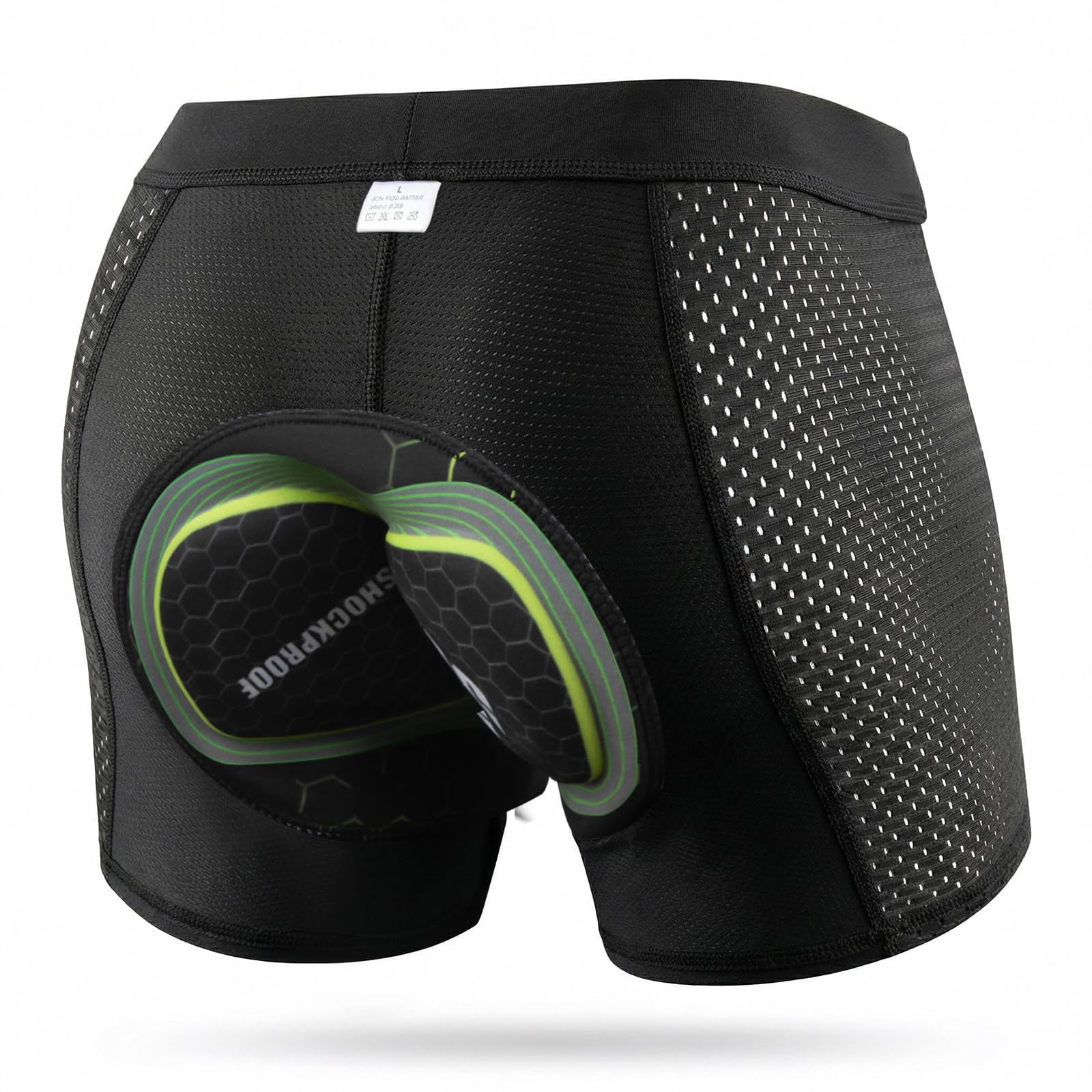 NICEWIN Radunterhose Herren mit Sitzpolster Radlerhose Unterwäsche 4D Gepolsterte Fahrradhose Kurz Atmungsaktive schnelltrocknende stoßfeste Herren Fahrrad Unterhose