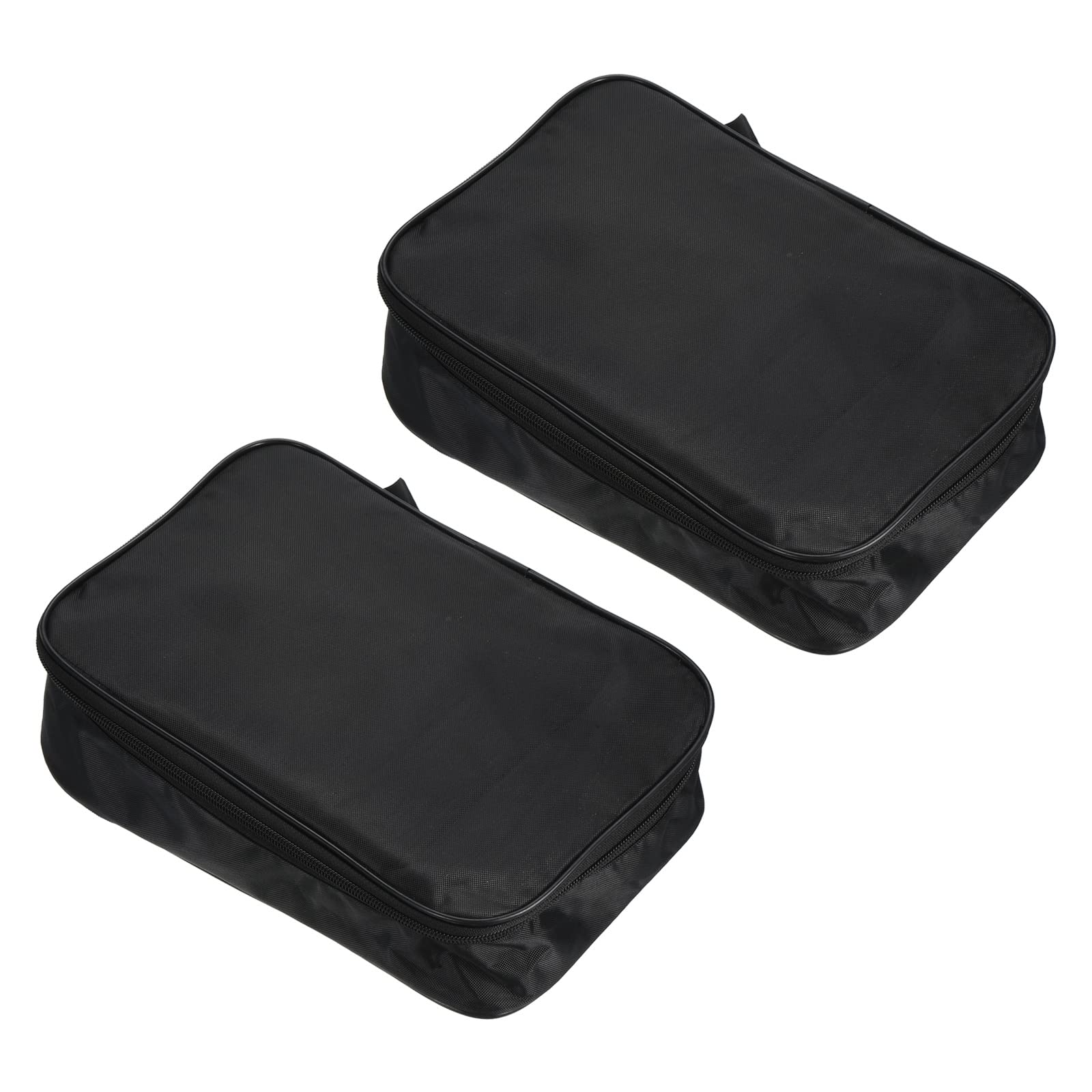 PATIKIL 11" x 7" Ping Pong Racchetta Custodia, 2pz Ping Pong Racchetta Custodia Morbida Copertura Contenitore Borsa per Sport Accessori, Nero