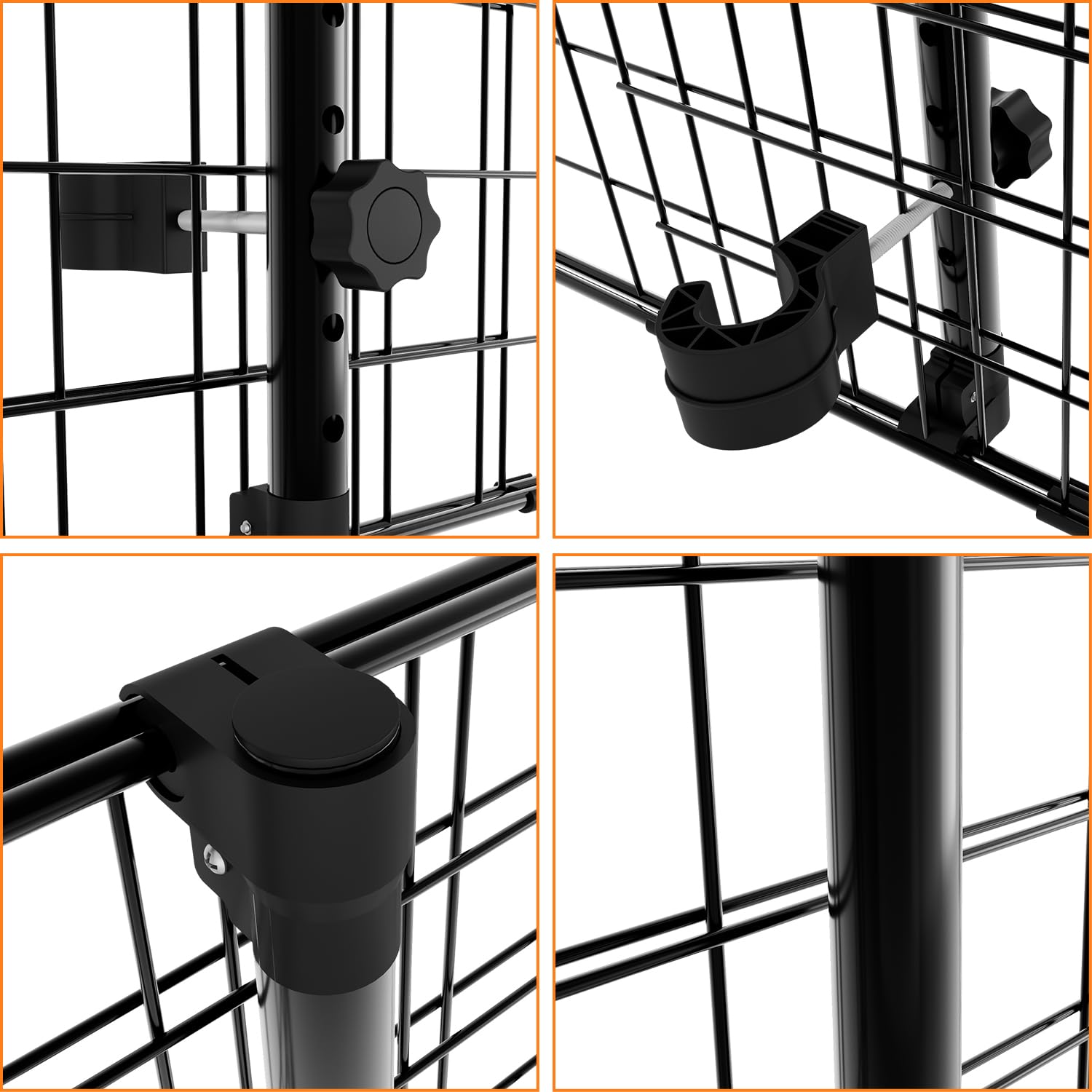 Griglia Di Protezione Per Cani Auto - Regolabile In Larghezza, Acciaio, Nero, Per Bagagliaio - Foto 4