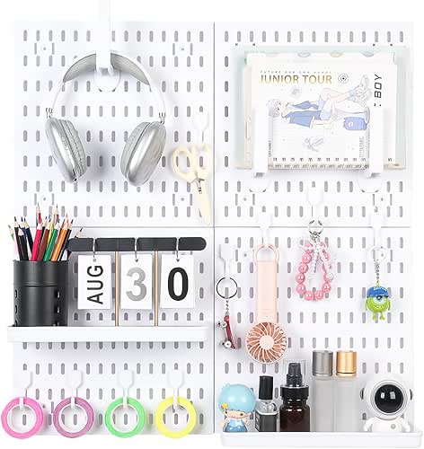 Pegboard Wall Organizer Kit – Heavy Duty 20lbs Load Bearing,