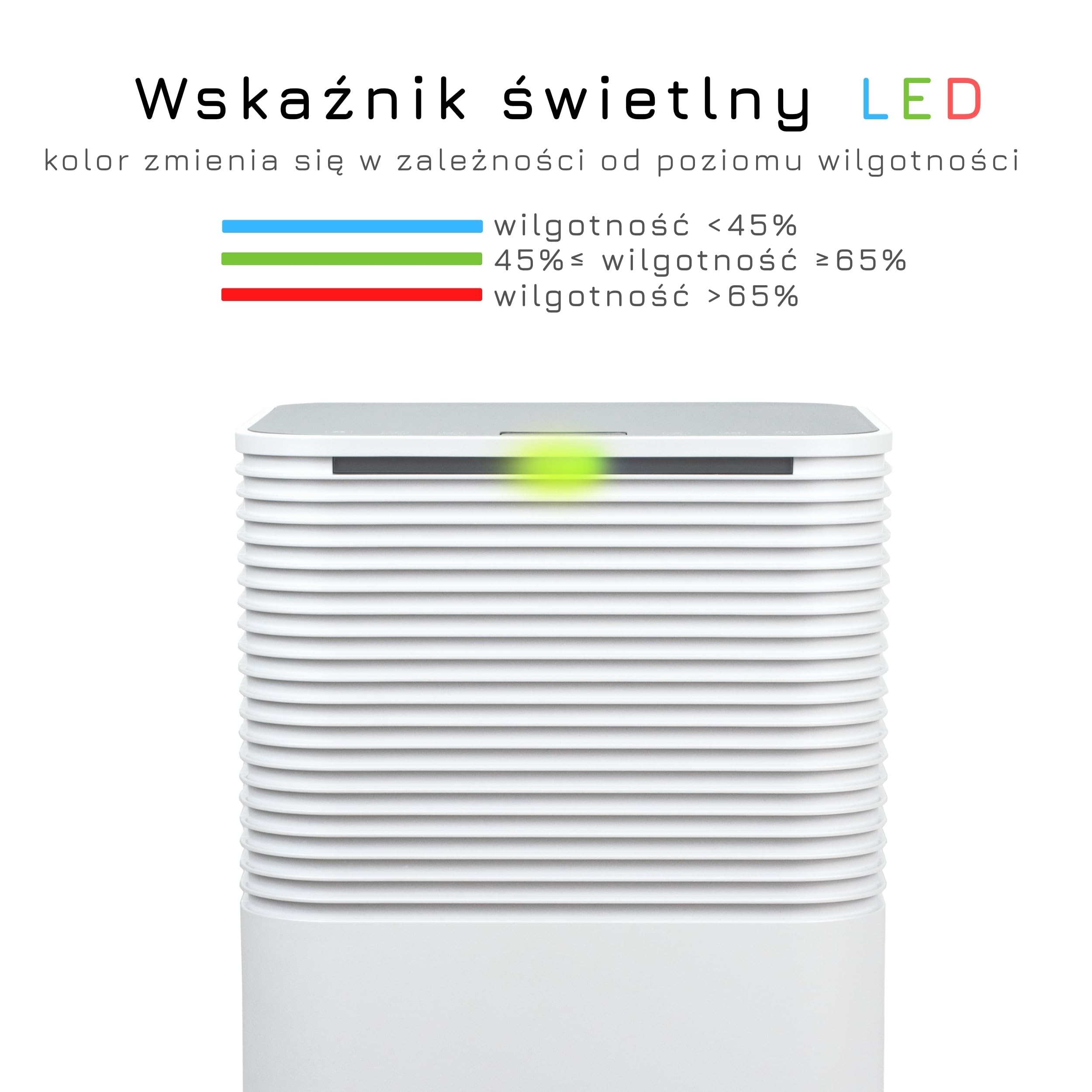Turbionaire Epi 12 przenośny osuszacz powietrza, sterowanie dotykowe, 12 l/24 godziny, przyjazny dla środowiska płyn chłodzący R290, funkcja Child Lock, do pomieszczeń do 65 m³, minimalistyczny design
