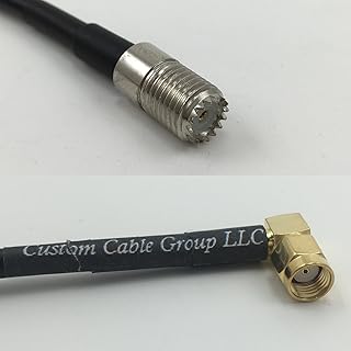 3 feet RG316 MINI UHF FEMALE to RP-SMA MALE ANGLE Pigtail Jumper RF coaxial cable 50ohm Quick USA Shipping