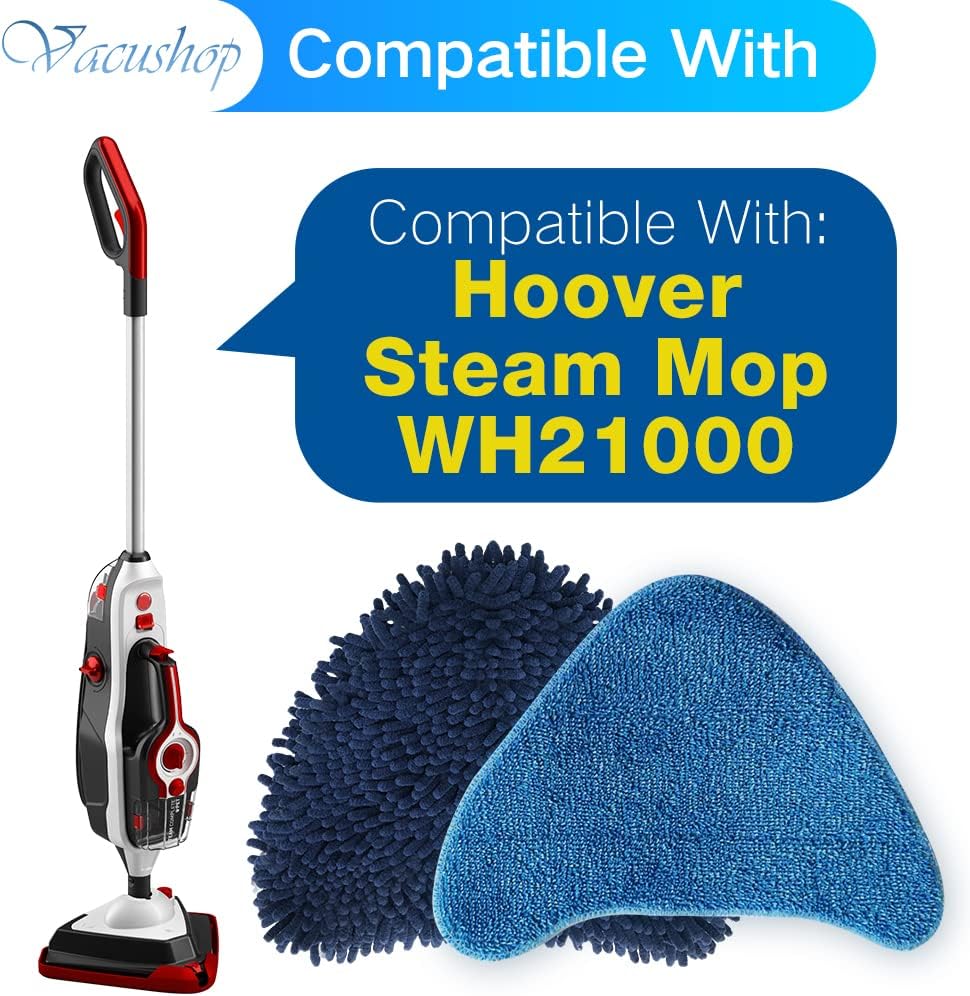 Vacuum Accessories Replacement for Hoover WH21000 Reusable Microfiber Soft x2 Pet Mop x2 Mop