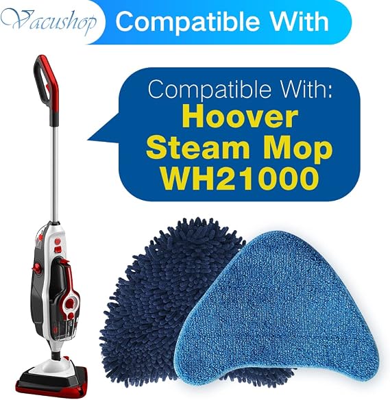 Vacuum Accessories Replacement for Hoover WH21000 Reusable Microfiber Soft x2 Pet Mop x2 Mop