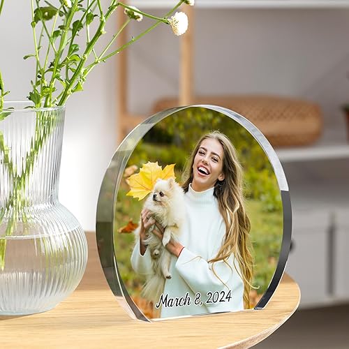Miniatura 4 de Marcos de fotos personalizados, marco de fotos acrílico con texto fotográfico, regalos de cumpleaños personalizados para mujeres y hombres, regalos