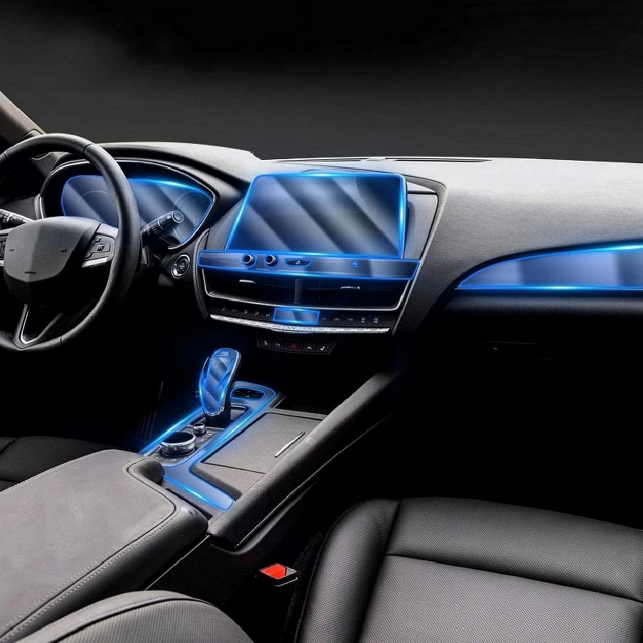 Film protection TPU Cadillac CT5 luxe transparent écran et console de bord