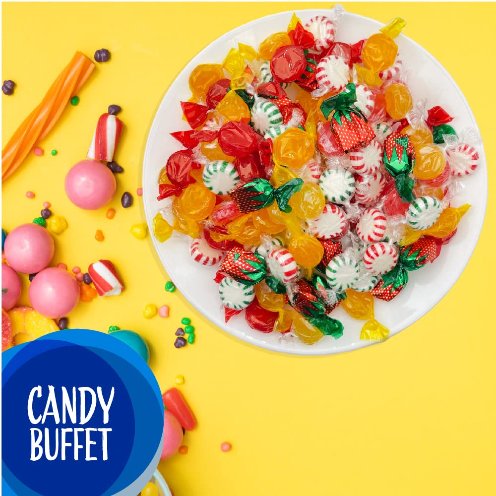 Hard Candy Assortment | 3 Pound Bag | Starlight Mints, Strawberry Drops, Butterscotch, Cinnamon Discs - Hostess Mix (Pack of 2)