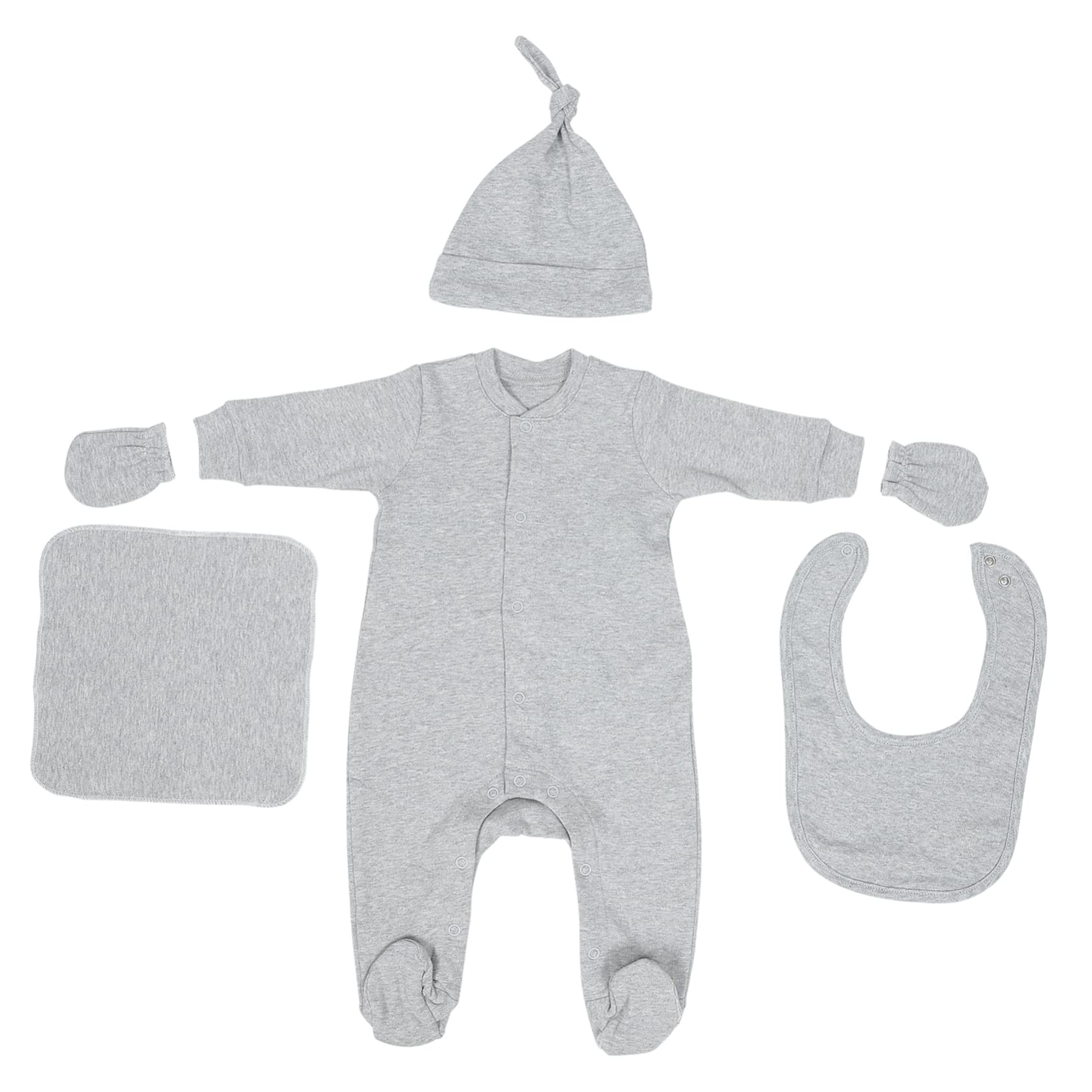 BESPORTBLE Newborn Baby Boy Clothing Set 52cm Grey Newborn Outfit Baby Clothes Set