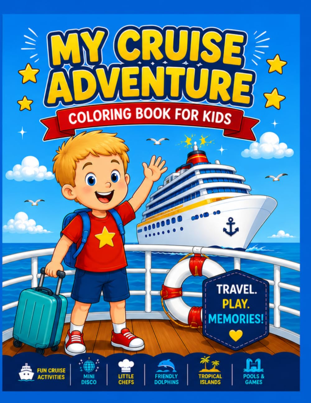 My Cruise Adventure: Coloring Book for Kids Ages 4–8