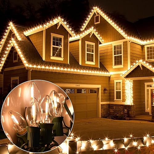 Miniatura 7 de SUNSGNE Bombillas LED C7 de repuesto para luces de Navidad para exteriores, bombillas LED de noche de 0.6 W, se adaptan a la base de candelabro E12,