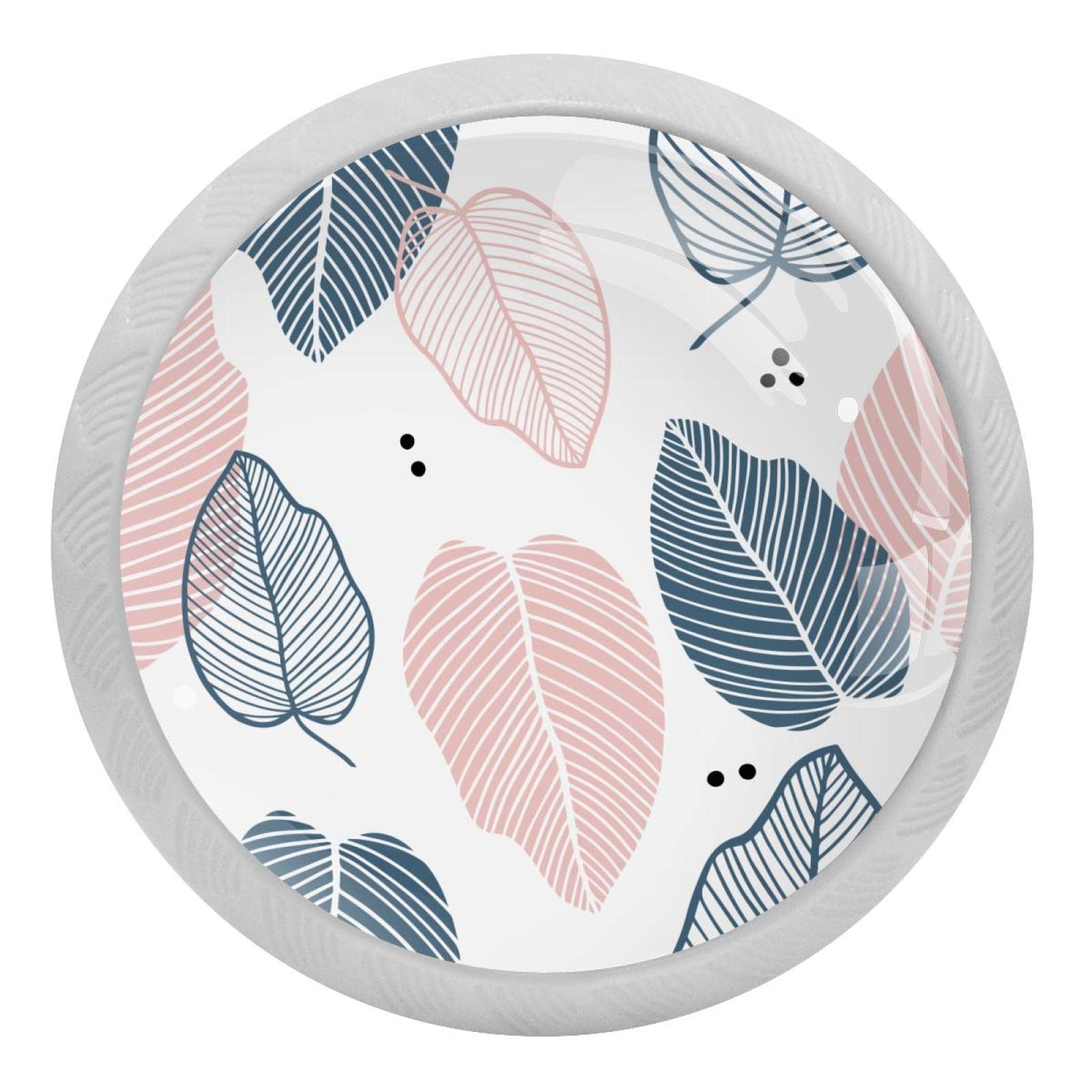 Poignées de tiroir pour commode de cuisine : lot de 4 boutons floraux 3,5cm