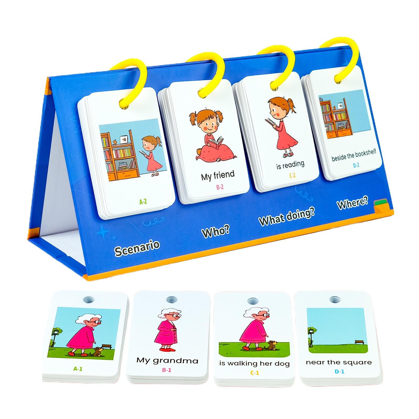Phonics Flash Cards - Lettre éducative Jeu Son pour Les | 80x Cartes d'apprentissage en Anglais avec Images et Texte, Outils de Lecture préscolaire, Aides pédagogiques en Classe, Jeu de Cartes