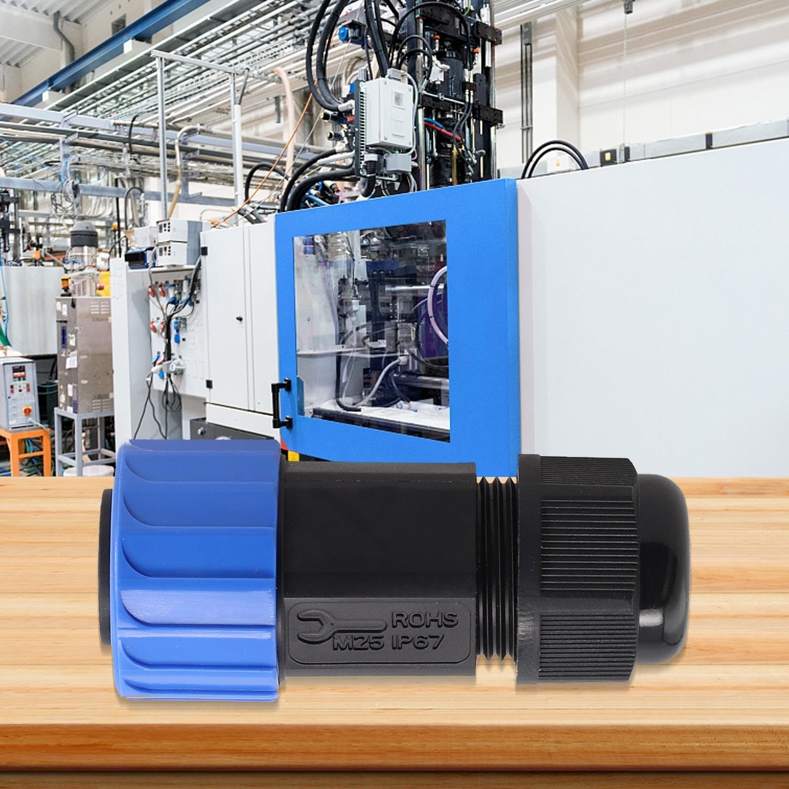 Batterieanschluss, männlich, weiblich, IP67, 2 + 1 + 5 Pins für Energiespeicher, 500 V, 50 A, geeignet für Hochstrom und raue Umgebungen (männlicher Kopf)
