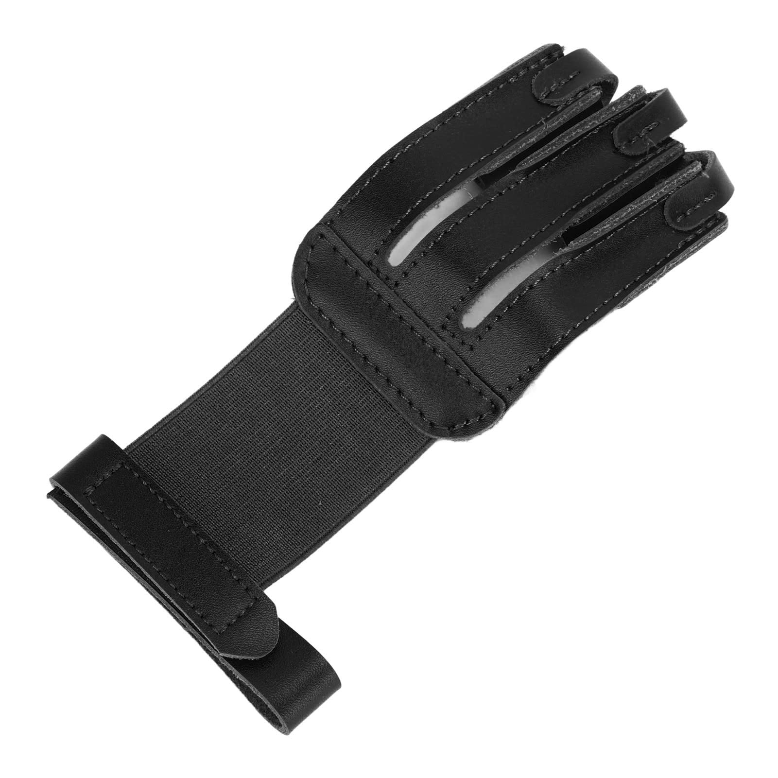 Guanto Da Tiro Con L'arco 3 Dita - Protezione In Pelle, Regolabile, Per Compound E Ricurvo - Foto 4