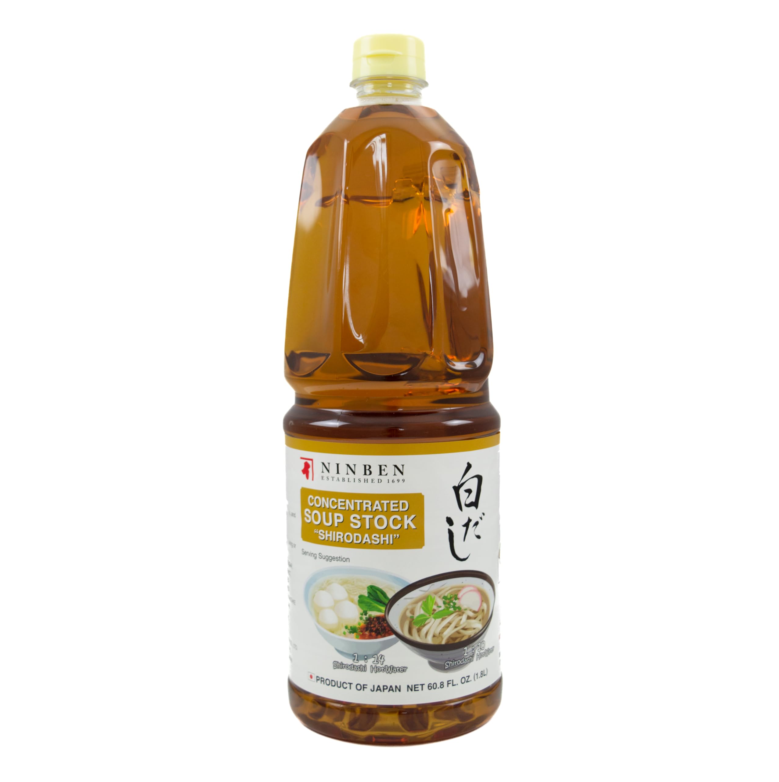 Ninben Shiro Dashi - Concentrated Soup Stock 1.8L | Authentic Japanese White Dashi | Rich Umami Flavor for Soups, Noodles & Cooking