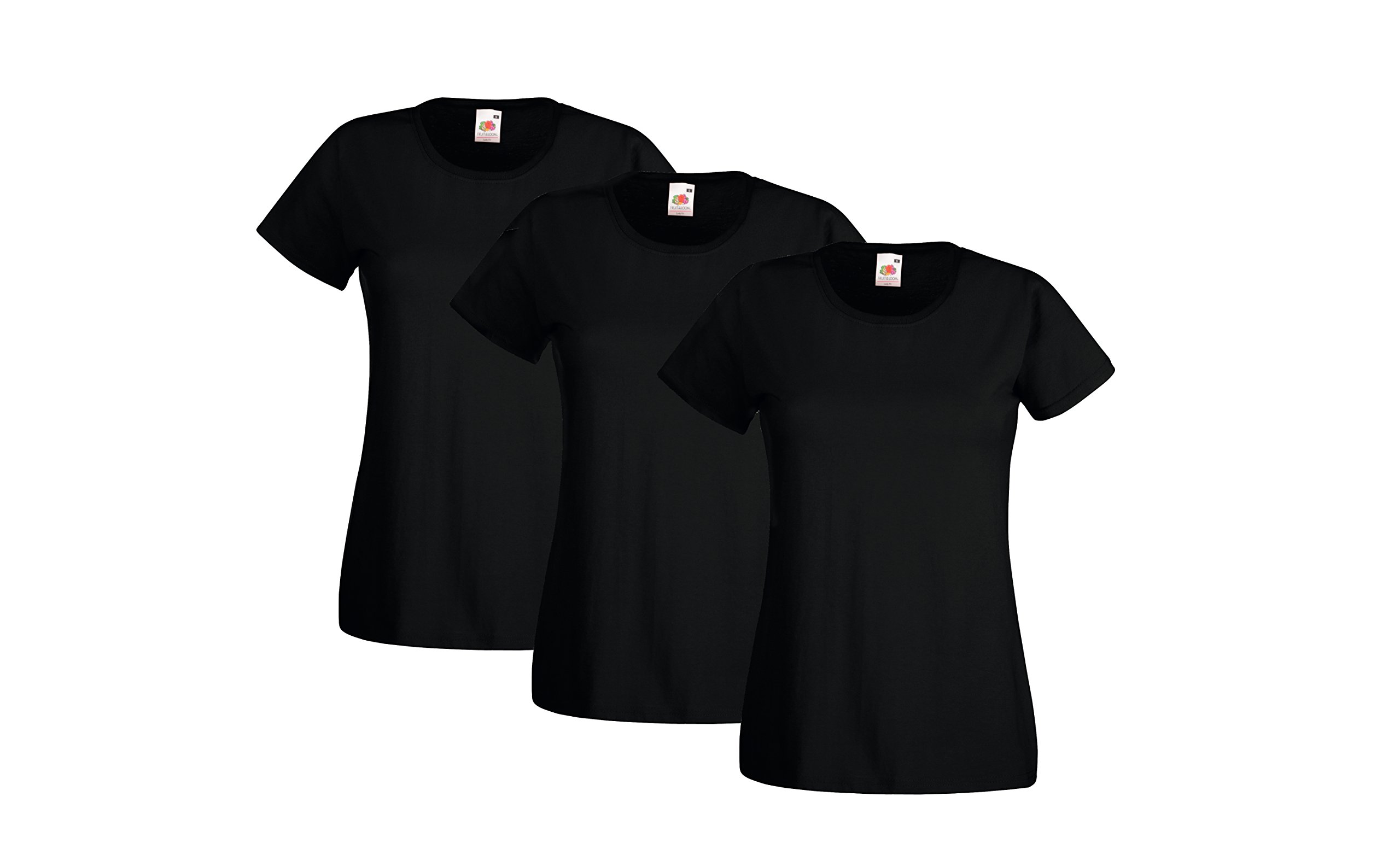 Fruit of the LoomWomen's T-Shirt Lady-fit Valueweight Tee, 3 Pack