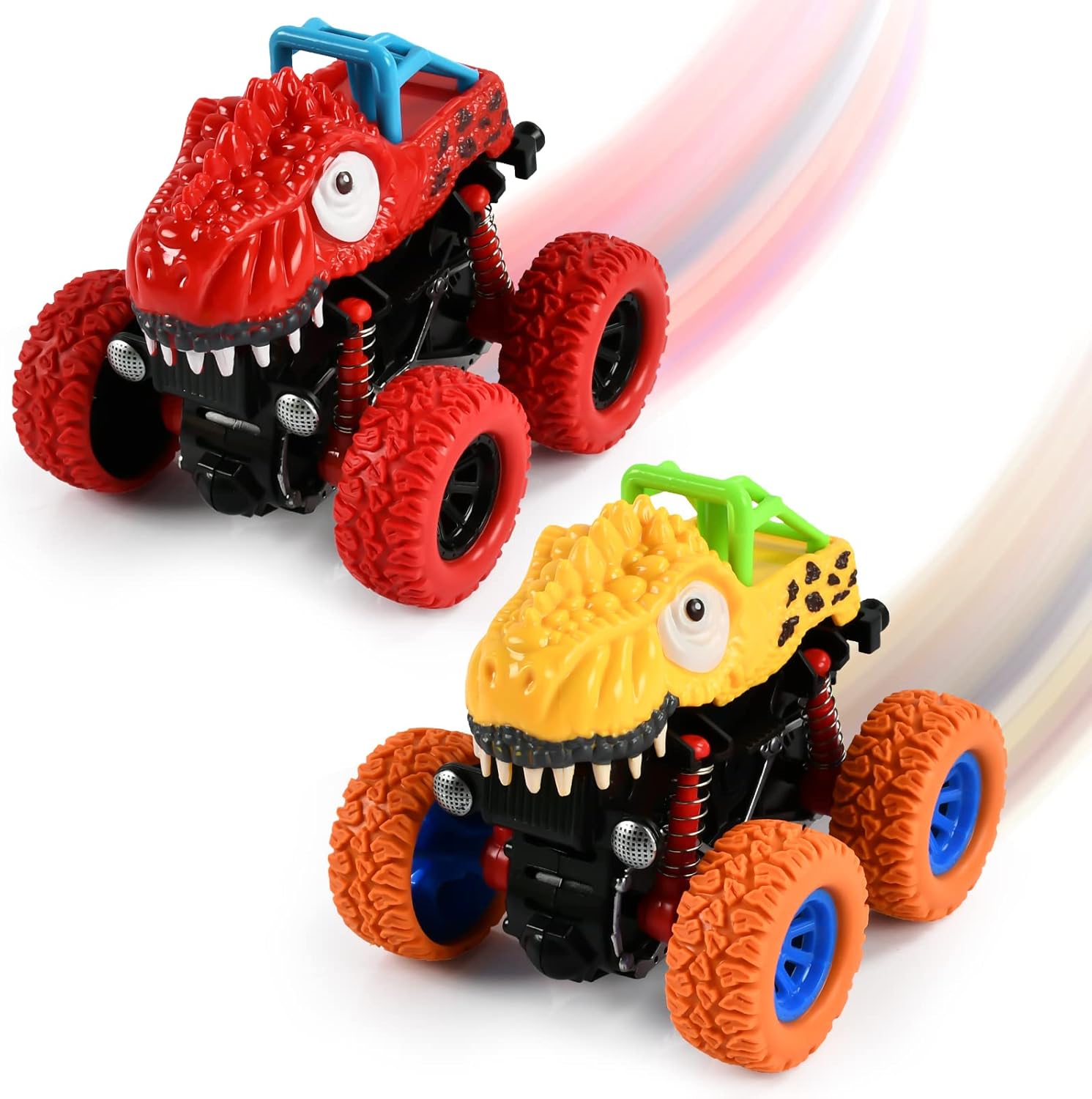 EKKONG Camión Monster Inercia, Monster Truck, Vehículos Fricción, Coches de Juguete, Regalo para niños niñas 3 4 5 6 años
