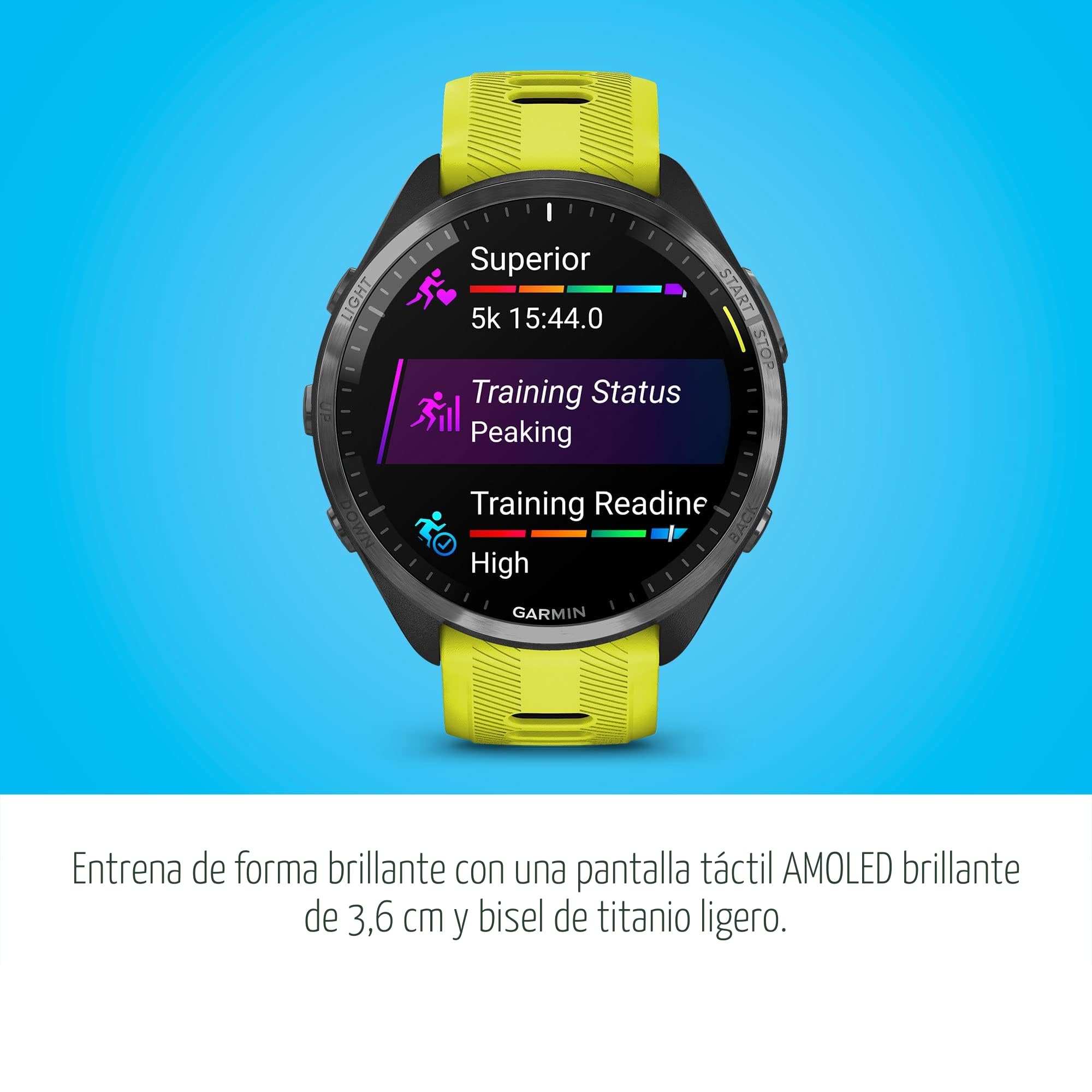 Garmin Forerunner 265 Smartwatch para Ambos sexos, tamaño 46 mm, Negro/Gris
