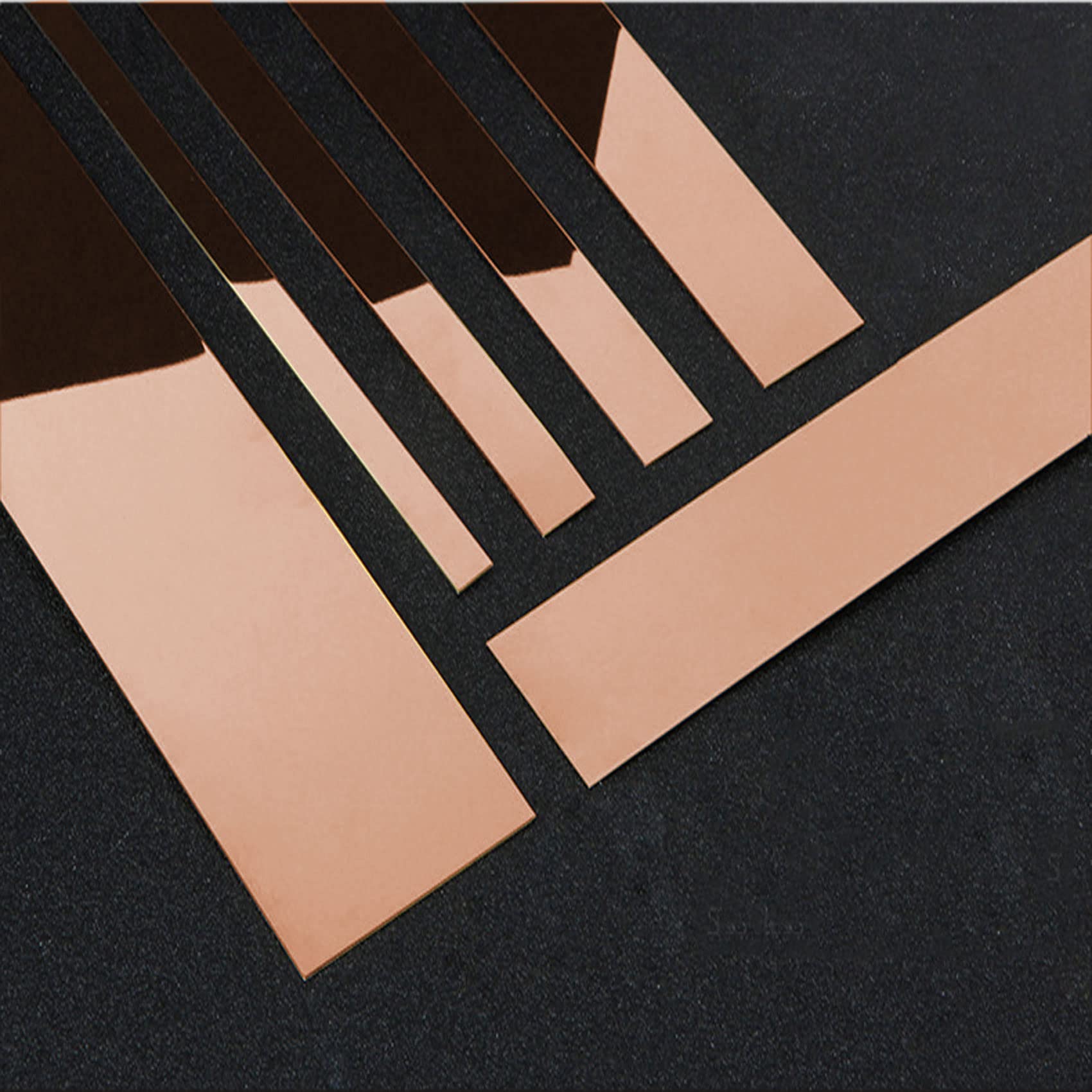 Egqlq Glossy Rose Gold 10Ft Flexible Metallic Decor Trim Self Adhesive Wall Molding Trim Wardrobe Vibrant Mirror Like Wall Ceiling Floor Cabinet Tile Edge Moulding,(Size:width 2Cm/0.78Inch,Color:glossy Rose Gold .)