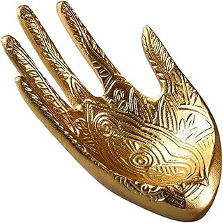 Black Buddha Hand Jewelry Tray,Resin Mannequin Hand Trinket Jewelry Holder,Decorative Jewelry Display Organizer Rings Dish for Necklaces,Pearls,Earrings,Rings